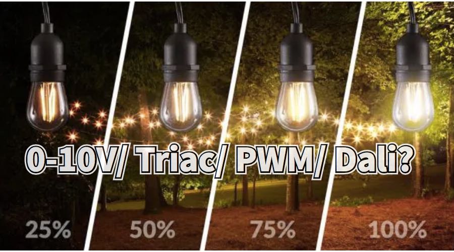 What is difference between 0-10v dimming, triac dimming, PWM dimming and dali dimming? 